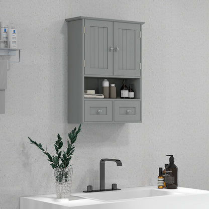Armoire murale salle de bain avec tiroirs et étagère