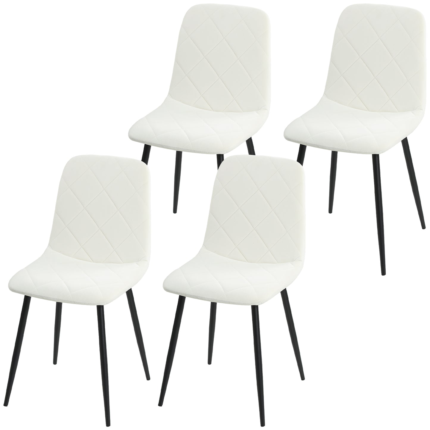 Chaises de salle à manger rembourrées ensemble de 4