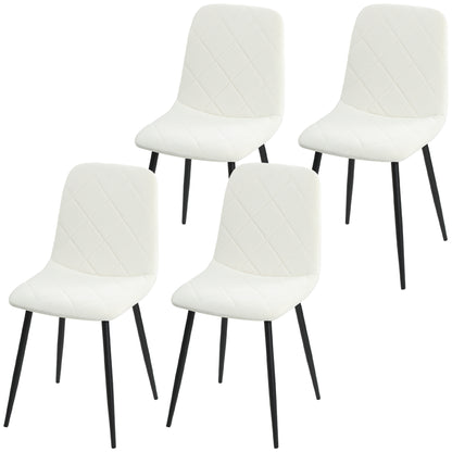 Chaises de salle à manger rembourrées ensemble de 4