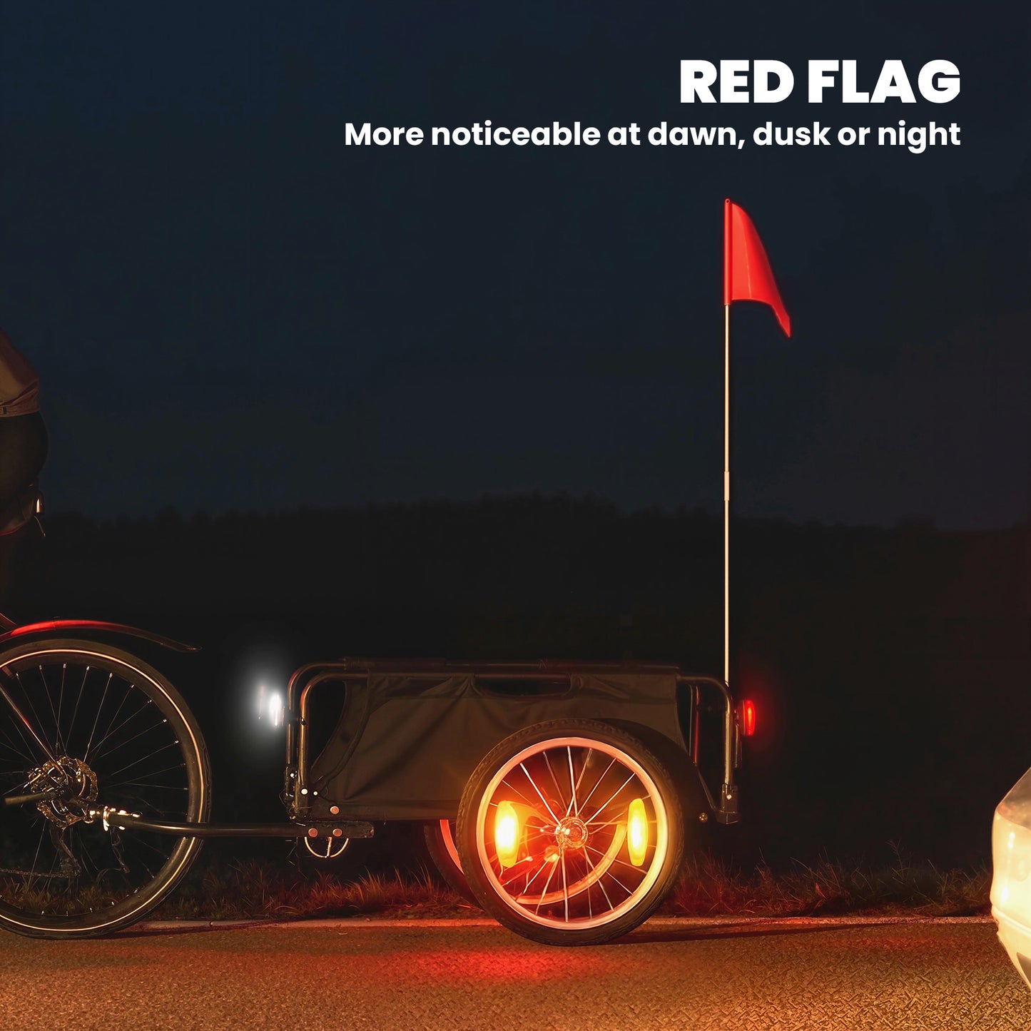 Remorque vélo cargo cadre ouvert roues pneumatiques 16 po