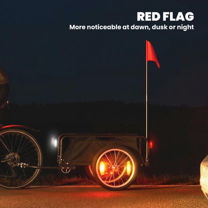 Remorque vélo cargo cadre ouvert roues pneumatiques 16 po