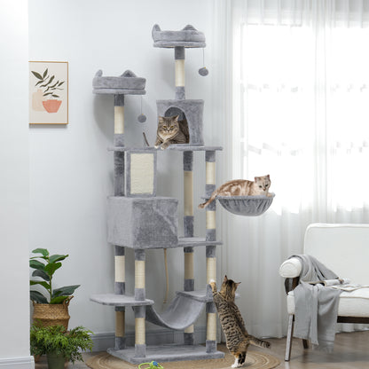 Arbre à chat multiniveau 81 po avec griffoirs