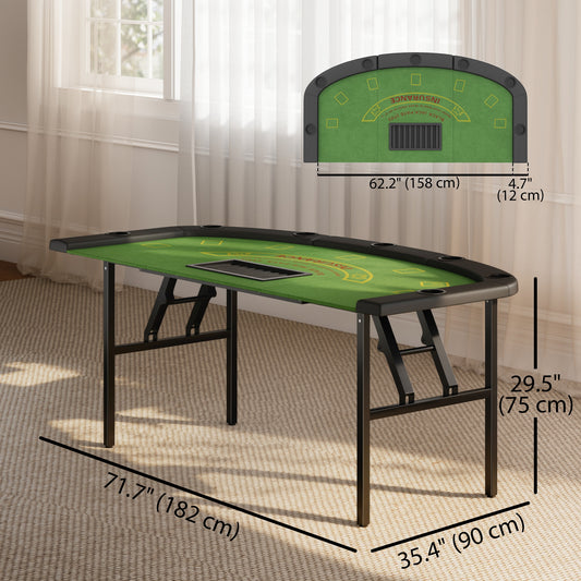 Table de poker pliable demi-lune 8 joueurs