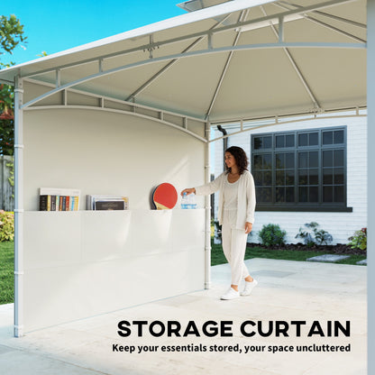 Gazébo patio double toit 3 x 3 m avec rangement