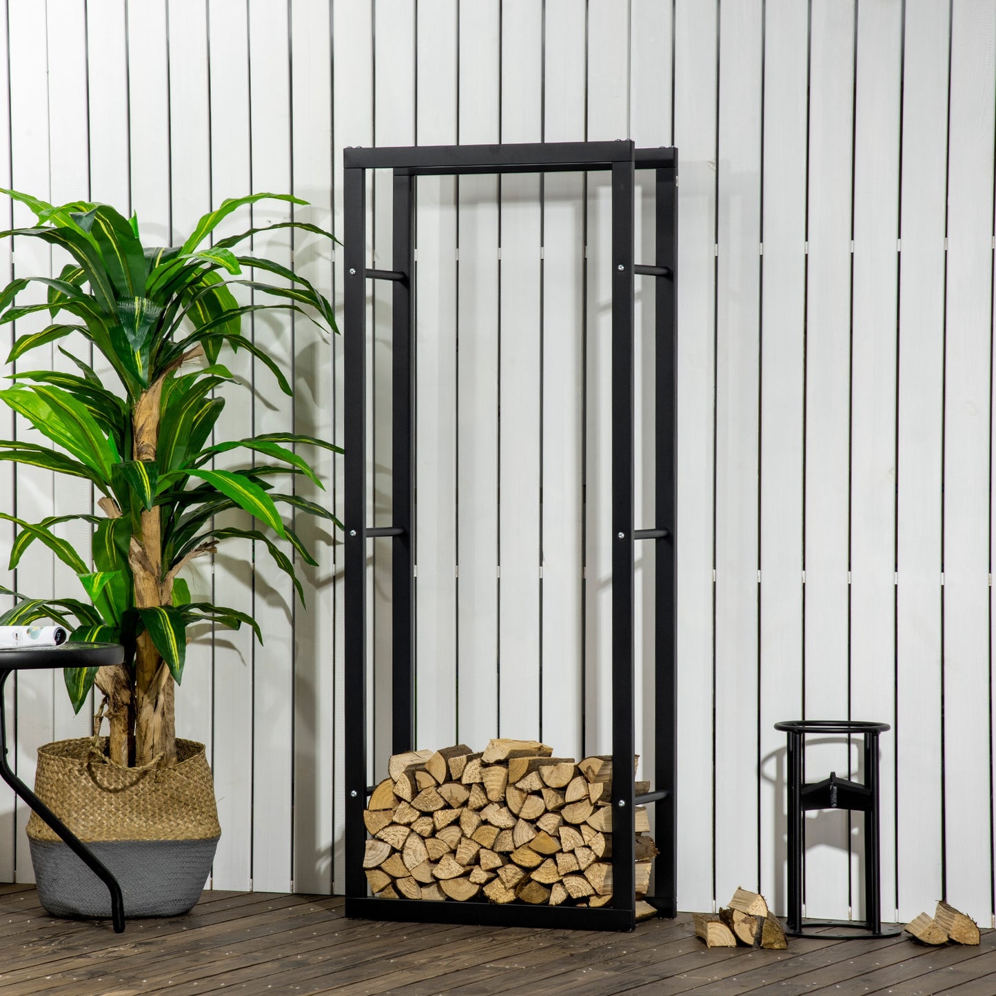 Râtelier à bois acier robuste 100 kg capacité