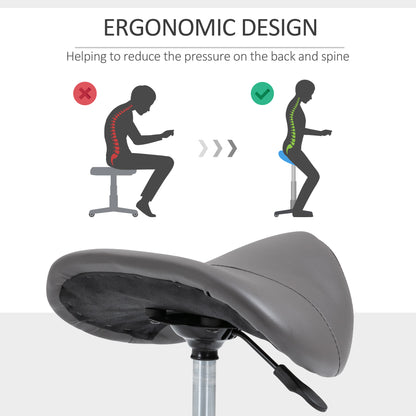 Tabouret selle ergonomique à roulettes réglable