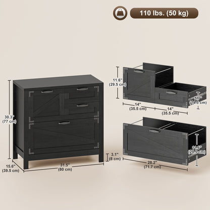 Classeur lateral style champetre