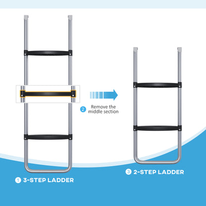 Échelle de trampoline ajustable 2/3 marches — acier galvanisé