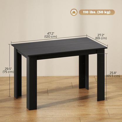 Table à manger 119 cm bois ingénierie 4-6 personnes