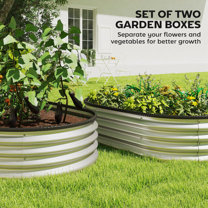 Bacs de jardinage surélevés galvanisés modulaires 182 x 71 cm