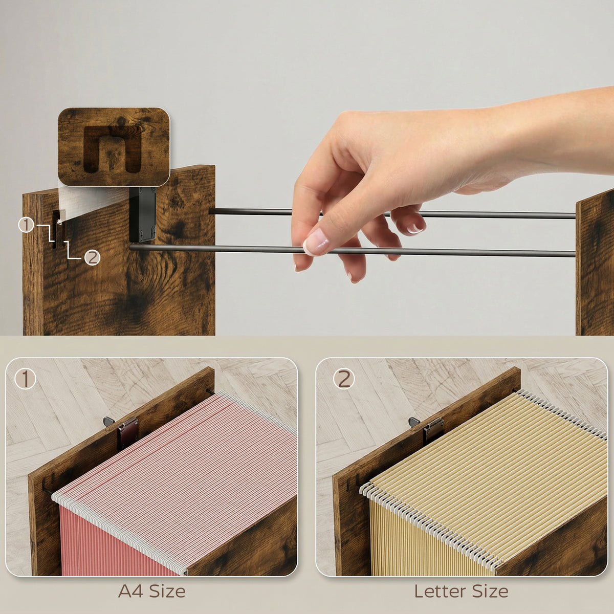 Caisson de bureau mobile et verrouillable
