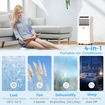 Climatiseur portatif 8 000 BTU 4 fonctions avec minuterie