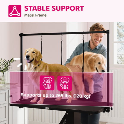Table de toilettage pour chien hydraulique réglable