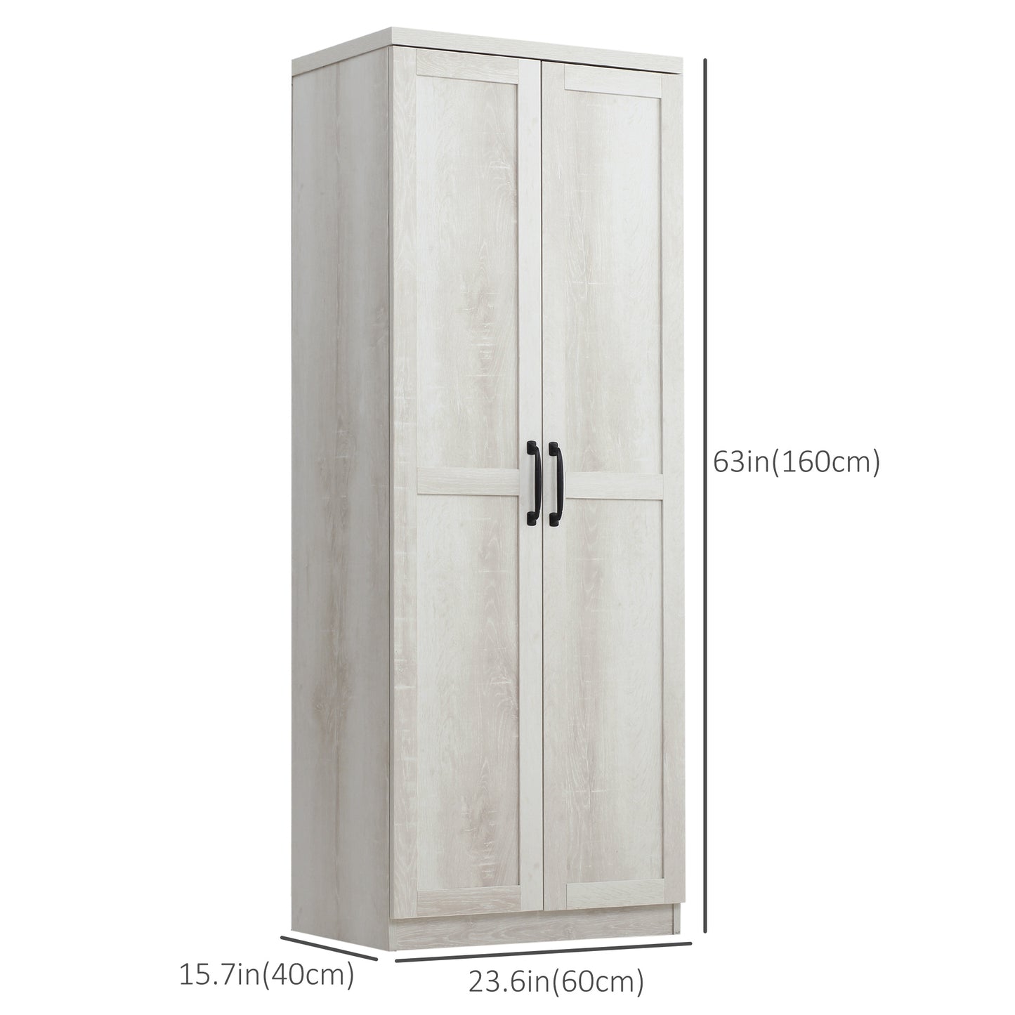Armoire de cuisine 5 tablettes avec portes