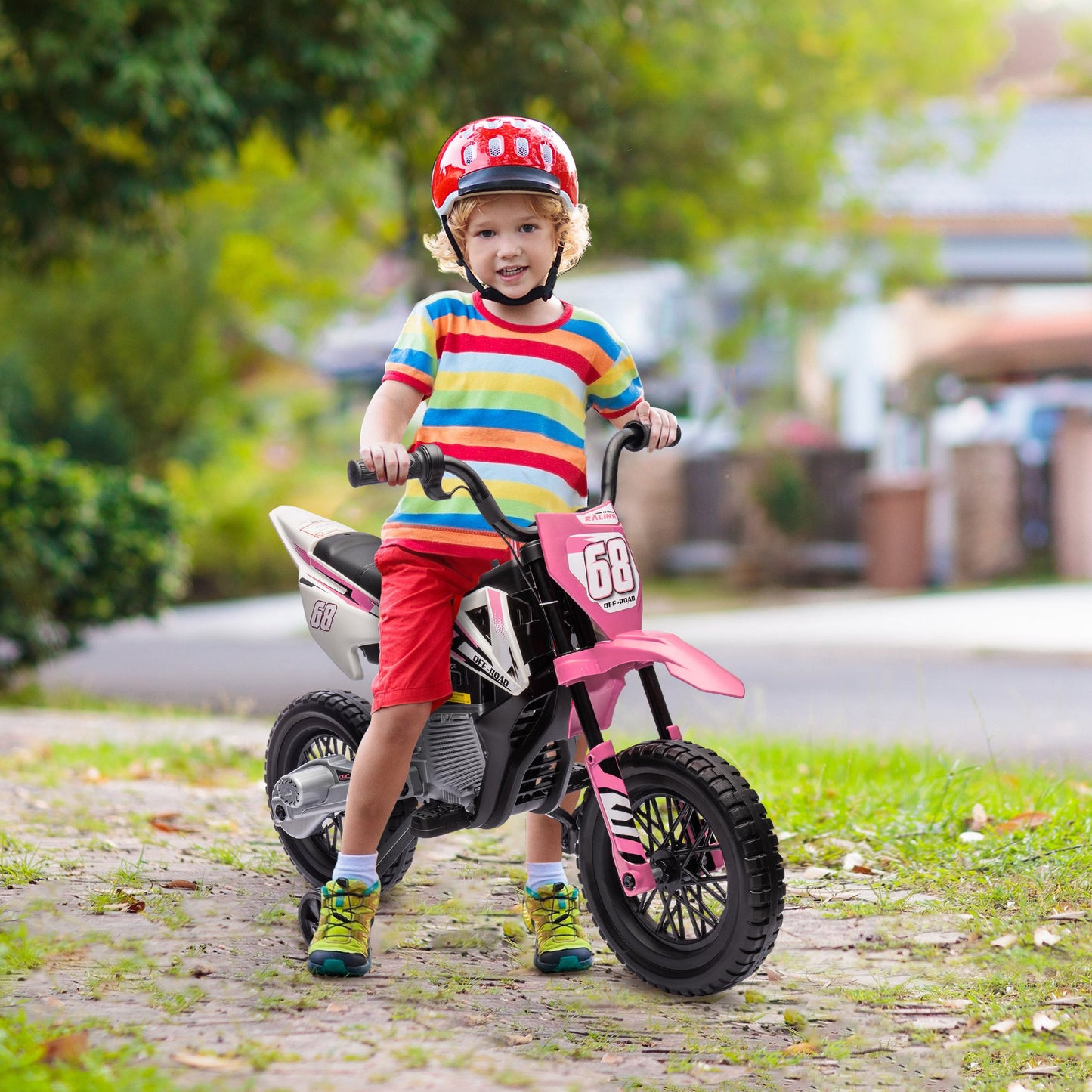 Moto électrique enfant 12V avec roues stabilisatrices