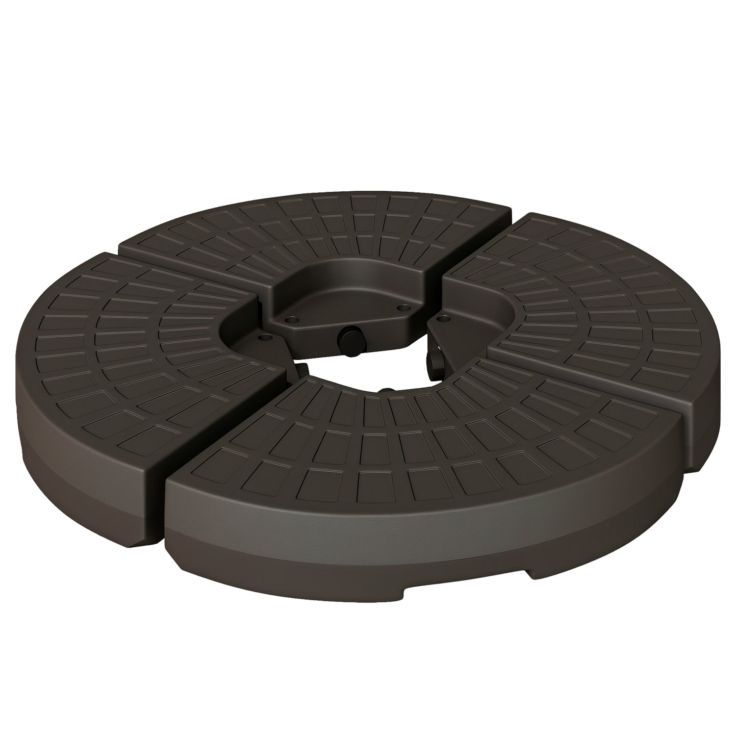 Poids de base parasol déporté 4 pièces circulaire HDPE