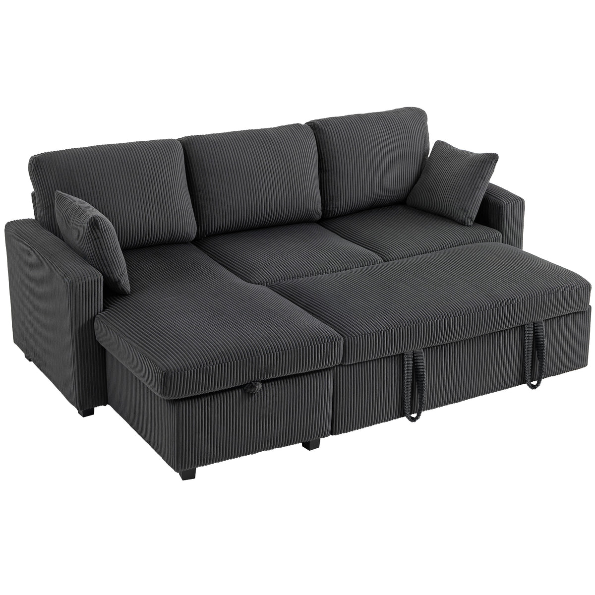 Canapé-lit convertible 206 cm rangement intégré