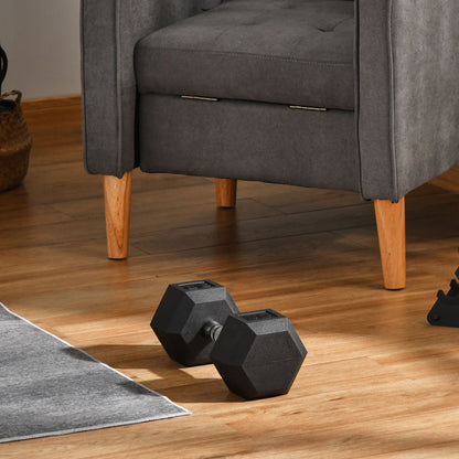 Haltère hexagonal en caoutchouc 35 lb