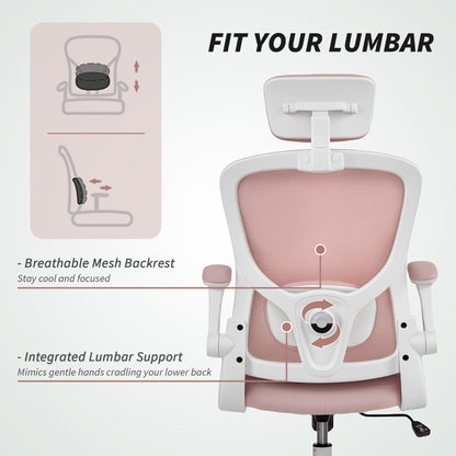Chaise de bureau ergonomique mesh avec appui-tête ajustable