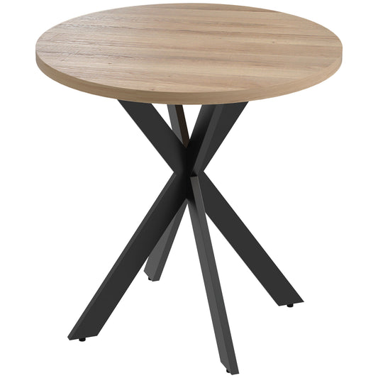 Table à Manger Ronde 74 cm Contemporaine avec Pattes en Acier Aosom