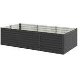 Bac de jardinage surélevé galvanisé extra profond 240x120x60cm