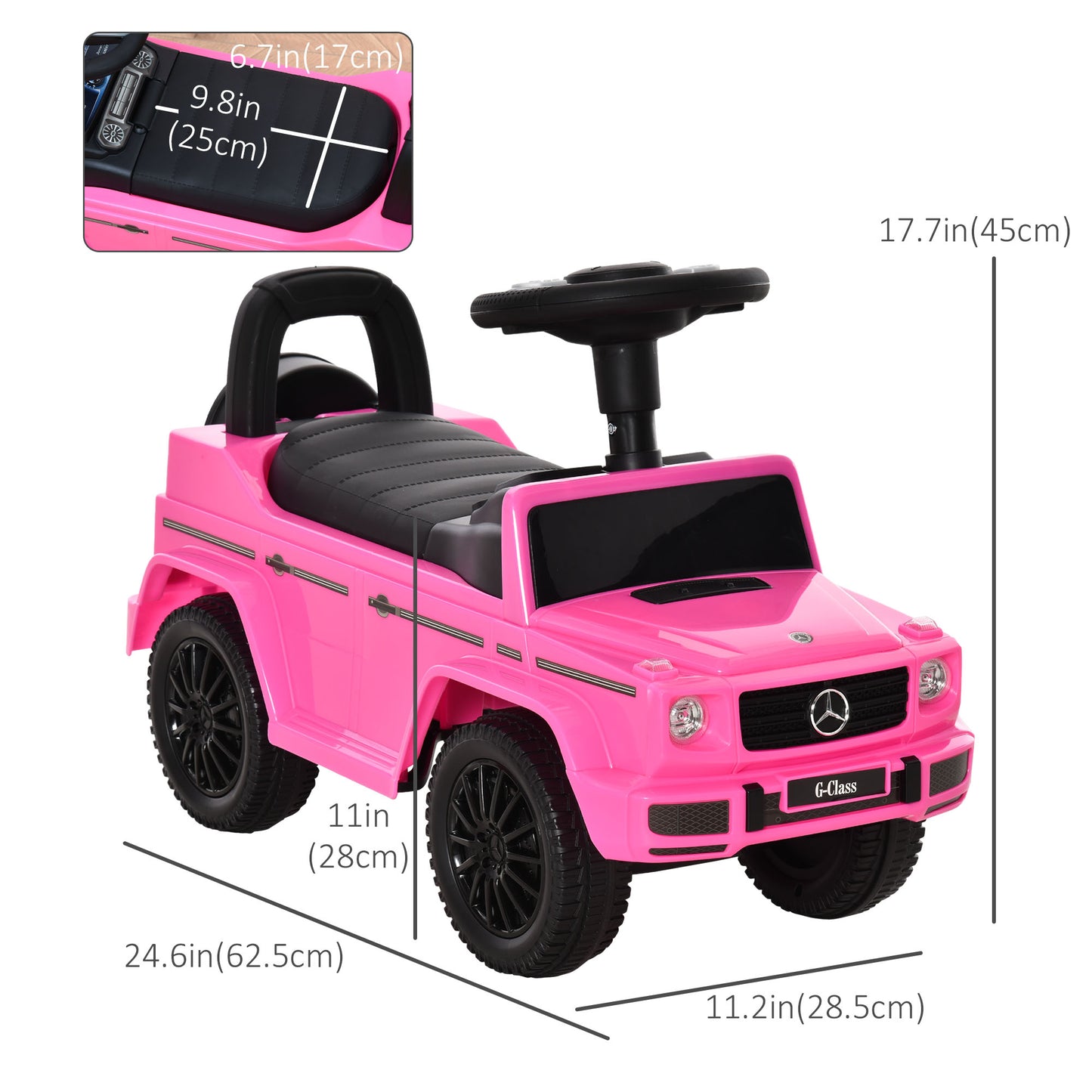Voiture porteur Mercedes-Benz G350 pied-au-sol pour enfants