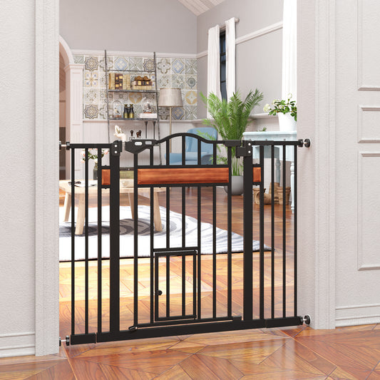 Barrière pour animaux extra large avec porte chat