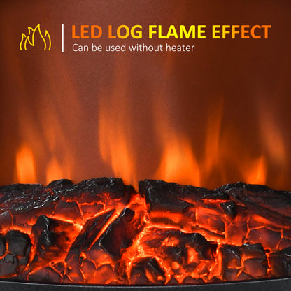 Foyer électrique sur pied effet flamme réaliste 750W/1500W