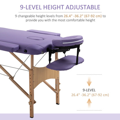 Table de massage pliante en bois réglable