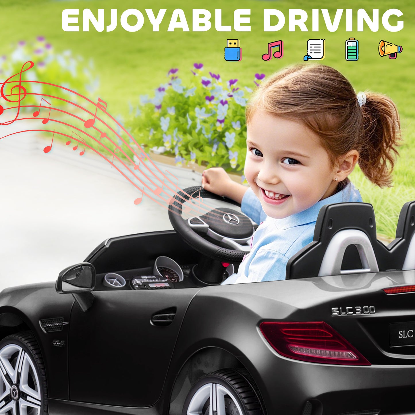 Voiture électrique enfant télécommande parentale double moteur 3-6 ans
