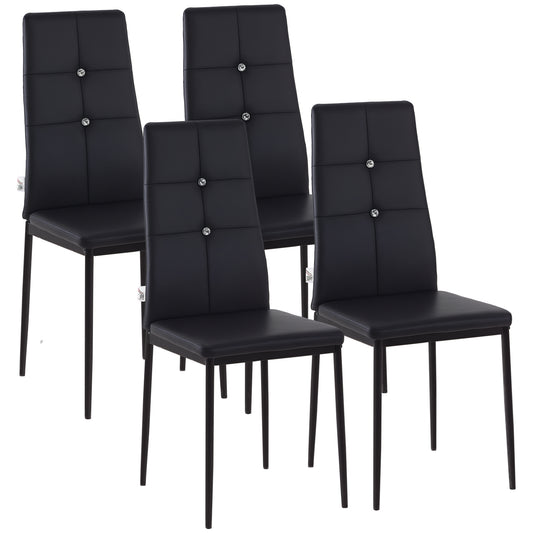 Chaises de salle à manger capitonnées lot de 4