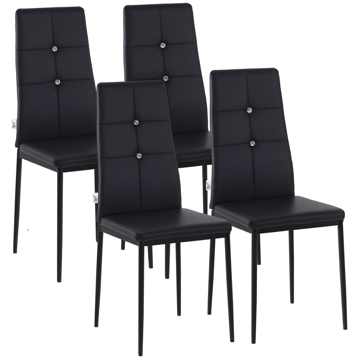 Chaises de salle à manger capitonnées lot de 4