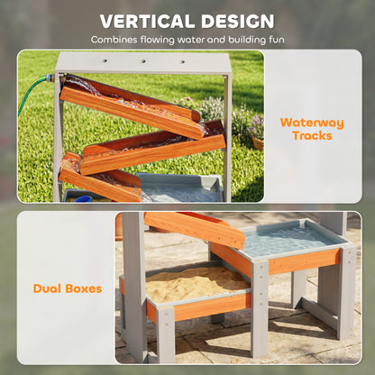 Table sensorielle sable et eau avec circuit pour enfants