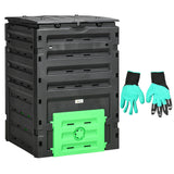 Bac à compost extérieur 80 évents 2 portes 450 L