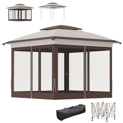 Tonnelle pop-up avec murs en maille 366 x 366 cm