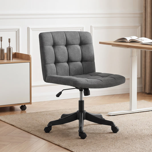 Chaise de bureau sans accoudoirs en lin