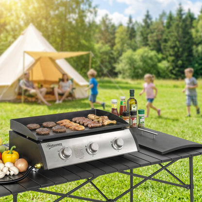 BBQ au propane 3 brûleurs avec plancha antiadhésive