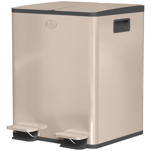 Poubelle double à pédale 40 L