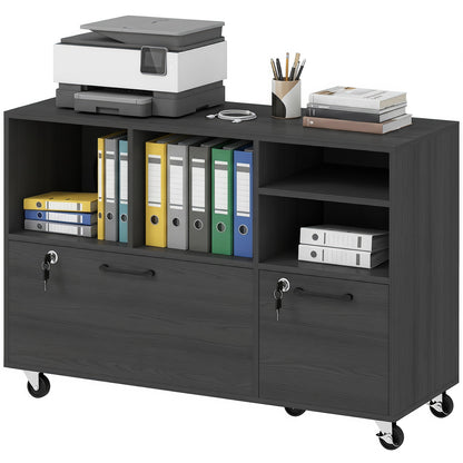 Caisson de bureau mobile verrouillable avec station de recharge