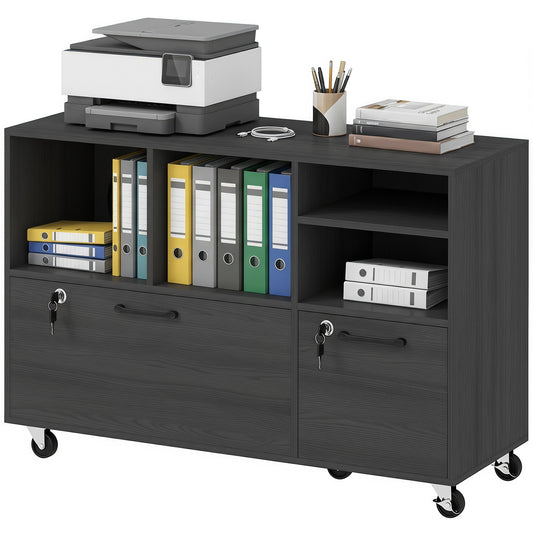 Caisson de bureau mobile verrouillable avec station de recharge