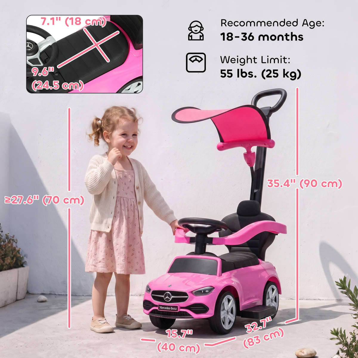 Voiture poussette jouet 4 en 1