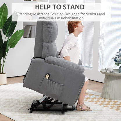Fauteuil releveur électrique rembourré en microfibre