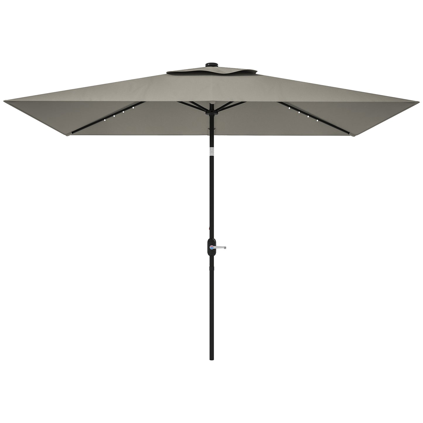 Parasol rectangulaire 6' x 10' avec éclairage LED solaire