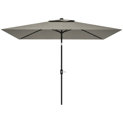 Parasol rectangulaire 6' x 10' avec éclairage LED solaire