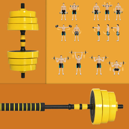 Ensemble haltères et barre ajustables