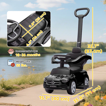 Voiture pousse-pousse 3 en 1 pour tout-petit