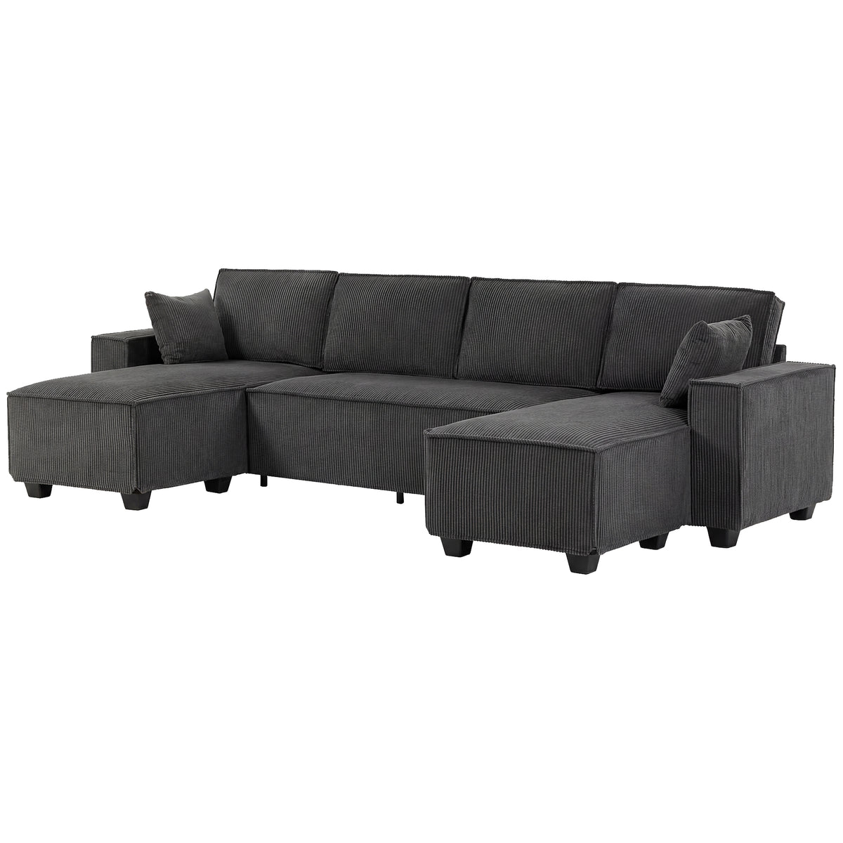 Canapé sectionnel modulaire en U avec doubles chaises