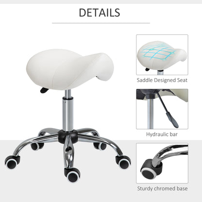 Tabouret selle ergonomique à roulettes réglable