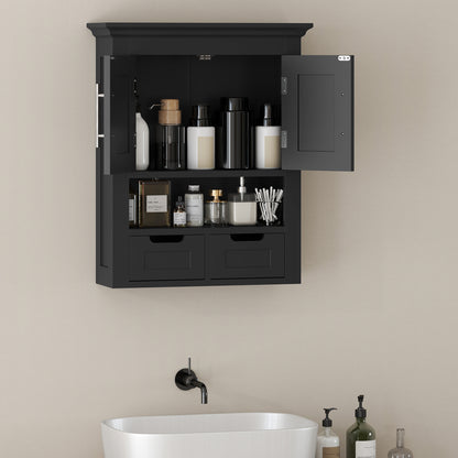 Armoire murale salle de bain avec couronne décorative