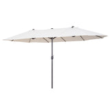 Parasol de patio double face rectangulaire 457 cm